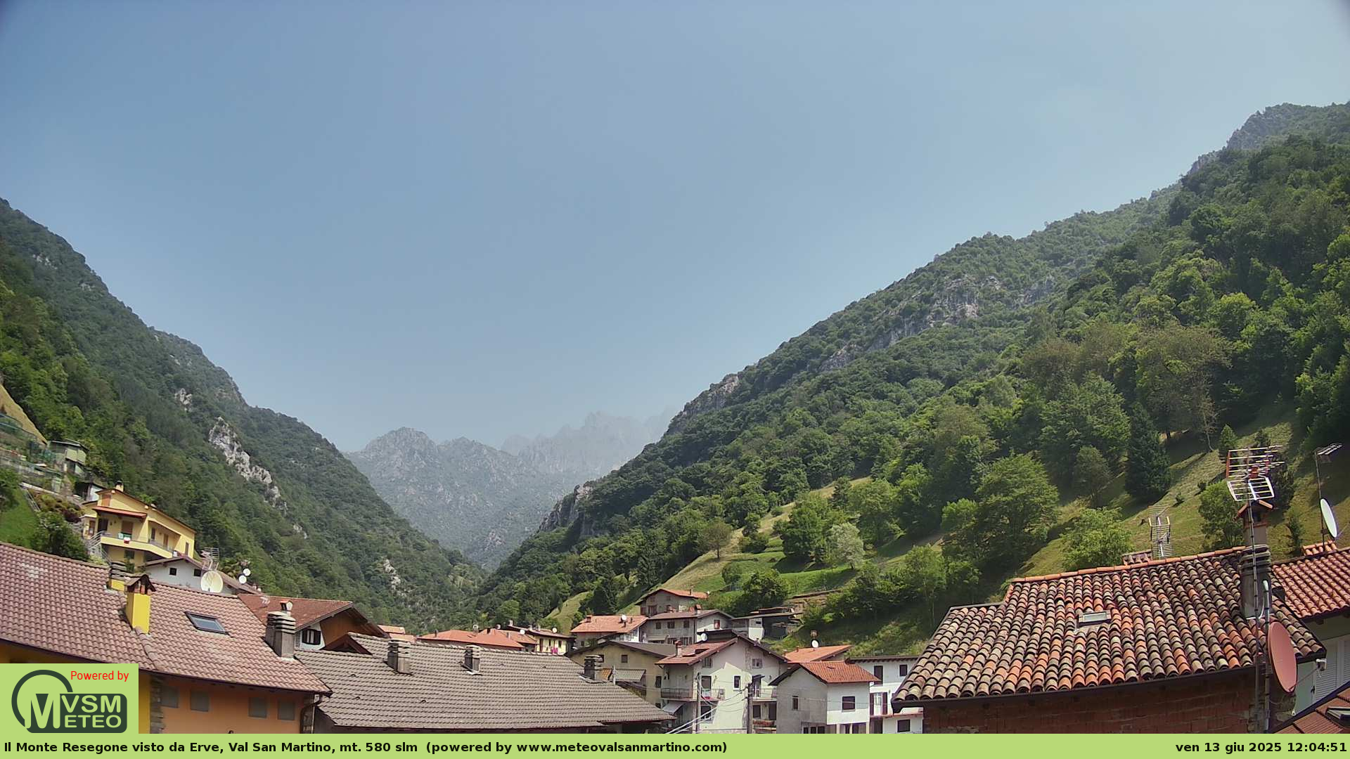 immagine della webcam nei dintorni di San Giovanni Bianco: webcam Erve