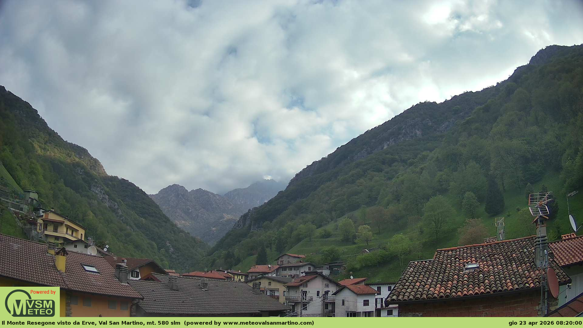 immagine della webcam nei dintorni di San Giovanni Bianco: webcam Erve