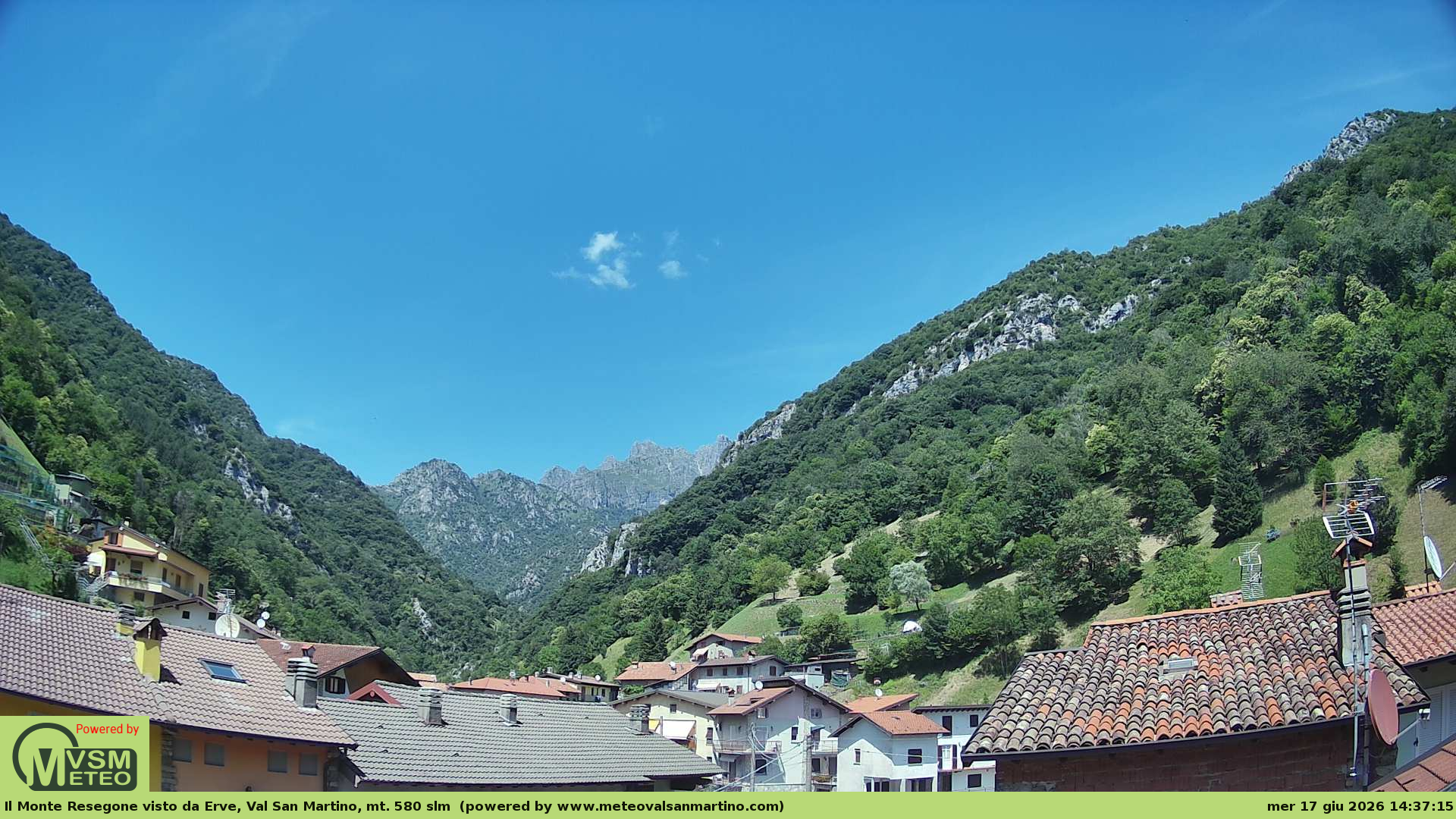 immagine della webcam nei dintorni di Moggio: webcam Erve