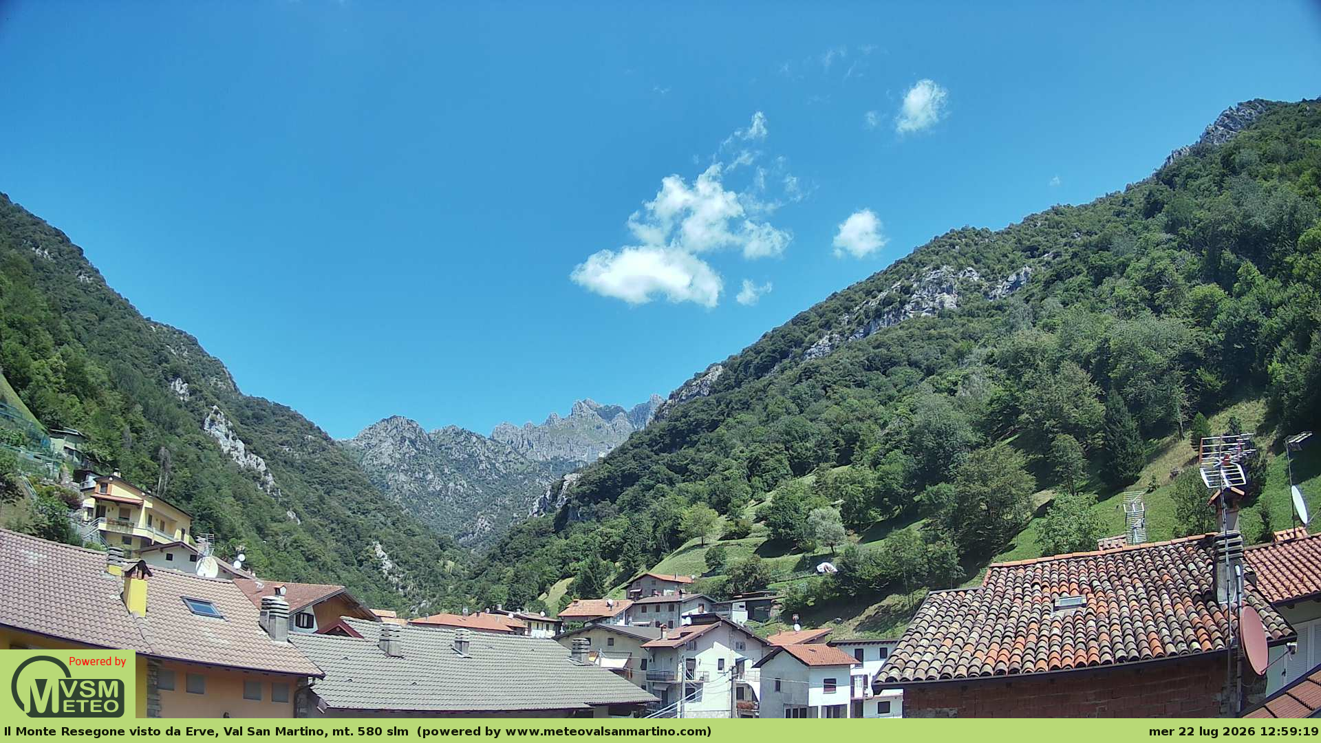 immagine della webcam nei dintorni di Piani Resinelli: webcam Erve